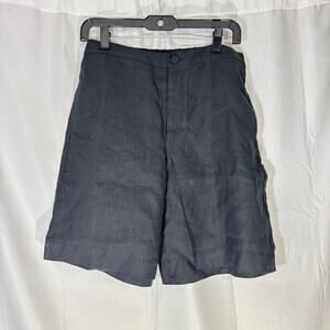 NWT FRAME Black Linen Paperbag Shorts – 5” Inseam, Size Medium
